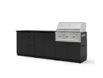 NewAge Outdoor Kitchens Stainless-Steel 5-Piece Cabinet Set with 3-Drawer, Bar, Grill Cabinet, Performance Grill and Countertop-73312-Garage Giant 