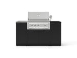 NewAge Outdoor Kitchens Outdoor Grill Island Stainless-Steel 5-Piece Cabinet Set with Sink, 1 Door, Grill Cabinet, Platinum Grill and Stainless Steel Countertop - (Liquid Propane) 