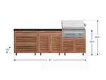 NewAge Outdoor Kitchens Stainless Steel 5-Piece Cabinet Set with Casters and 3 Drawer, Bar, Grill Cabinet, Platinum Grill, Countertop-72597-Garage Giant 