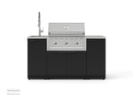 NewAge Outdoor Kitchens Outdoor Grill Island Stainless-Steel 5-Piece Cabinet Set with Sink, 1 Door, Grill Cabinet, Performance Grill and Stainless Steel Countertop 