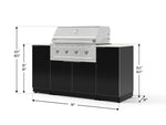 NewAge Outdoor Kitchens Outdoor Grill Island Aluminum 6-Piece Cabinet Set with 1 Door, Grill Cabinet, Performance Grill and Countertops - (Liquid Propane) 