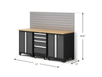 NewAge Garage Cabinets Bold XL Series 4PC Garage Cabinetry Set, 20-24 Gauge Steel, Fully Welded, 72" W x 18" D x 58.5" H-64586-Garage Giant 