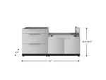 NewAge Outdoor Kitchens Stainless Steel 2-Piece Cabinet set with 3 Drawer and Grill Cabinet-67603-Garage Giant 
