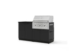 NewAge Outdoor Kitchens Stainless-Steel 4-Piece Cabinet Set with Base, Grill Cabinet, Performance Grill, and Countertop-73459-Garage Giant 