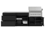 NewAge Outdoor Kitchens Stainless-Steel 5-Piece Cabinet Set with with 3-Drawer, Bar, Grill Cabinet, Platinum Grill and Countertop-67423-Garage Giant 