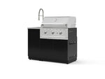 NewAge Outdoor Kitchens Outdoor Grill Island Aluminum 3-Piece Cabinet Set with Sink, Grill Cabinet, and Performance Grill | 76324 