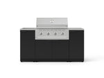 NewAge Outdoor Kitchens Outdoor Grill Island Stainless-Steel 5-Piece Cabinet Set with Sink, 1 Door, Grill Cabinet, Performance Grill and Stainless Steel Countertop 