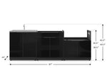 NewAge Outdoor Kitchens Aluminum 3-Piece Cabinet Set with Bar, Grill and Sink Cabinet-67477-Garage Giant 