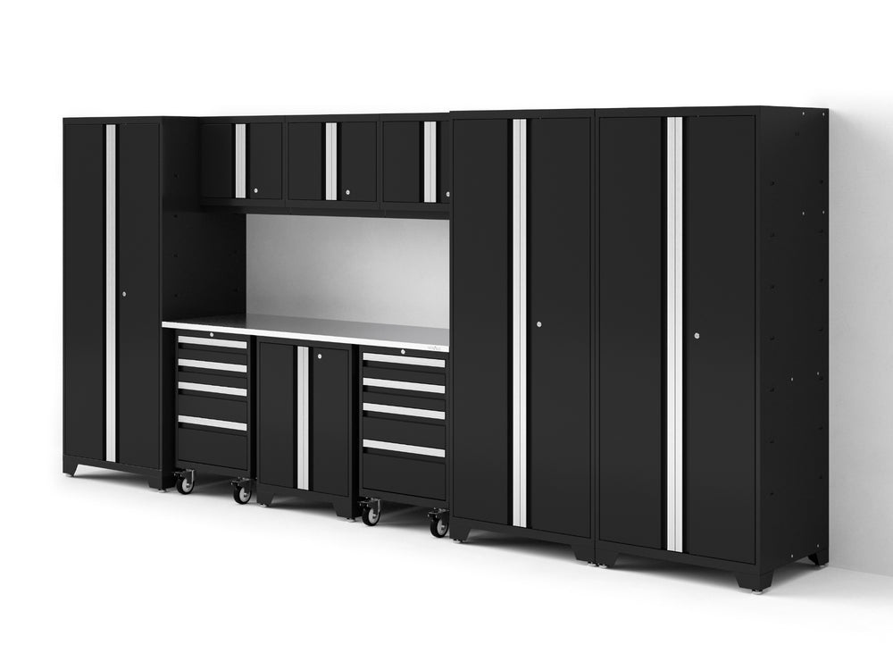 NewAge Garage Cabinets Bold Series XL 10-Piece Garage Cabinets Set with Tool, Base, Wall Cabinets and 30 in. Lockers-64039-Garage Giant