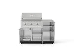 NewAge Outdoor Kitchens Outdoor Grill Island Stainless-Steel 4-Piece Cabinet Set with 1 Door, Grill Cabinet, Performance Grill and Countertop 