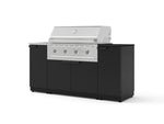 NewAge Outdoor Kitchens Outdoor Grill Island Stainless-Steel 5-Piece Cabinet Set with Sink, 1 Door, Grill Cabinet, Performance Grill and Stainless Steel Countertop - (Liquid Propane) | Garage Giant 
