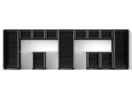 NewAge Garage Cabinets Bold Series 14PC Garage Cabinetry Set, 24-Gauge Steel, Fully Welded, 234" W x 18" D x 76.75" H-55842-Garage Giant 