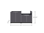 NewAge Outdoor Kitchens Aluminum 2-Piece Cabinet set with 2 Door and Grill Cabinet-67595-Garage Giant 