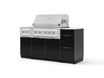 NewAge Outdoor Kitchens Outdoor Grill Island Aluminum 6-Piece Cabinet Set with 3-Drawer, Grill Cabinet, Platinum Grill, Dual Side Burner and Dekton in Aeris Countertop - (Natural Gas) | Garage Giant 