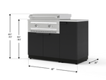 NewAge Outdoor Kitchens Classic Series 4-Piece Griddle Island · 304 Stainless Steel · SS Door · Platinum Griddle 
