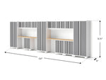 NewAge Garage Cabinets Bold Series 14PC Garage Cabinetry Set, 24-Gauge Steel, Fully Welded, 234" W x 18" D x 76.75" H-56794-Garage Giant 