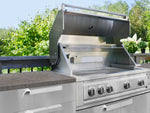 NewAge Outdoor Kitchens Stainless-Steel 4-Piece Cabinet Set with Bar, Grill Cabinet, Performance Grill, and Countertop-71733-Garage Giant 