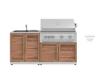 NewAge Outdoor Kitchens Stainless Steel 2-Piece Cabinet set with Sink and Grill Cabinet-67624-Garage Giant 