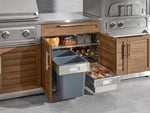 NewAge Outdoor Kitchens Stainless Steel 6-Piece Cabinet Set with Sink, Bar, Grill Cabinet, Platinum Grill, Countertop and Fridge-66392-Garage Giant 