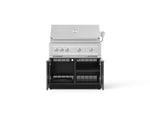 NewAge Outdoor Kitchens Aluminum 2-Piece Cabinet Set with Grill Cabinet and Platinum Grill-74793-Garage Giant 