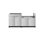 NewAge Outdoor Kitchens Stainless Steel 2-Piece Cabinet set with Bar and Grill Cabinet-67605-Garage Giant 
