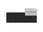 NewAge Outdoor Kitchens Stainless-Steel 5-Piece Cabinet Set with with 3-Drawer, Bar, Grill Cabinet, Platinum Grill and Countertop-73359-Garage Giant 