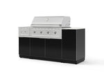 NewAge Outdoor Kitchens Outdoor Grill Island Aluminum 6-Piece Cabinet Set with 1-Door, Grill Cabinet, Performance Grill, Side Burner and Countertop - (Liquid Propane) | Garage Giant 