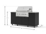 NewAge Outdoor Kitchens Outdoor Grill Island Stainless-Steel 6-Piece Cabinet Set with Casters and 1 Door, Grill Cabinet, Platinum Grill, Countertops 