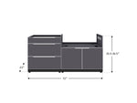 NewAge Outdoor Kitchens Aluminum 2-Piece Cabinet set with 3 Drawer and Grill Cabinet-67591-Garage Giant 