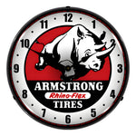Collectable Sign and Clock Armstrong Tires Backlit Wall Clock-710007-Garage Giant 