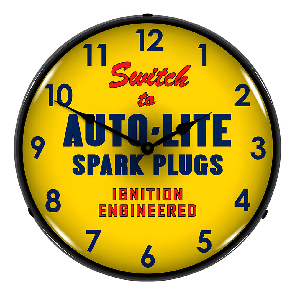 Collectable Sign and Clock Autolite Spark Plugs Backlit Wall Clock-710011-Garage Giant