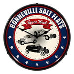 Collectable Sign and Clock Bonneville Salt Flats Backlit Wall Clock-710018-Garage Giant 