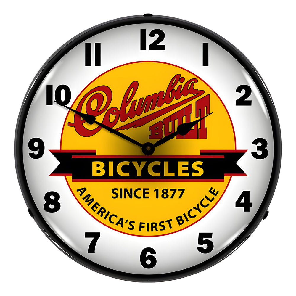 Collectable Sign and Clock Columbia Bicycles Backlit Wall Clock-710036-Garage Giant