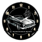 Collectable Sign and Clock Mercedes Convertible Backlit Wall Clock-710073-Garage Giant 