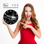 Collectable Sign and Clock Mercedes Convertible Backlit Wall Clock-710073-Garage Giant 