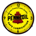 Collectable Sign and Clock Pennzoil Backlit Wall Clock-710087-Garage Giant 