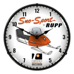 Collectable Sign and Clock Sno-Sport Rupp Backlit Wall Clock-710105-Garage Giant 