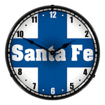 Collectable Sign and Clock Santa Fe Railroad Backlit Wall Clock-710106-Garage Giant 