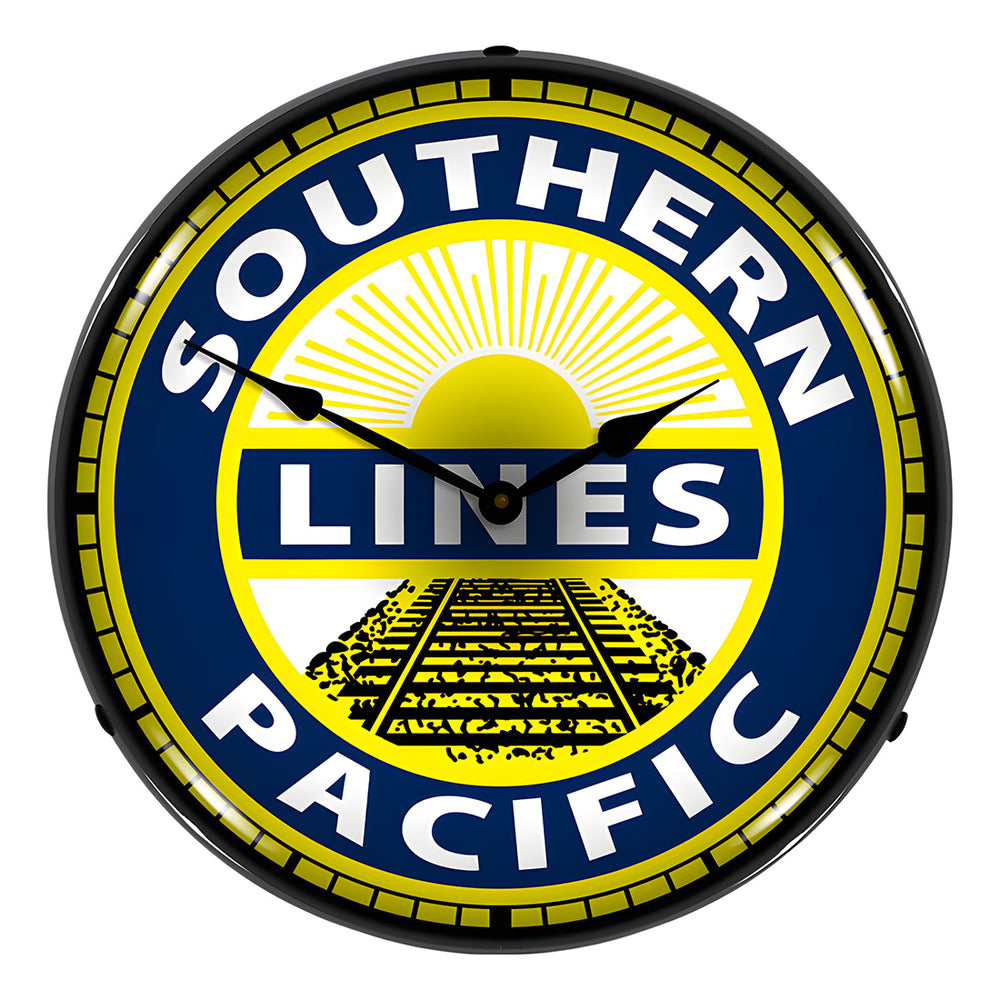 Collectable Sign and Clock Southern Pacific Lines Backlit Wall Clock-710111-Garage Giant