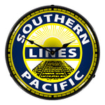 Collectable Sign and Clock Southern Pacific Lines Backlit Wall Clock-710111-Garage Giant 