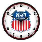 Collectable Sign and Clock Union Pacific Railroad Backlit Wall Clock-710126-Garage Giant 