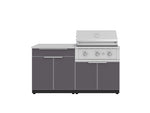 NewAge Outdoor Kitchens Aluminum 4-Piece Cabinet Set with Bar, Grill Cabinet, Performance Grill and Countertop-67273-Garage Giant 