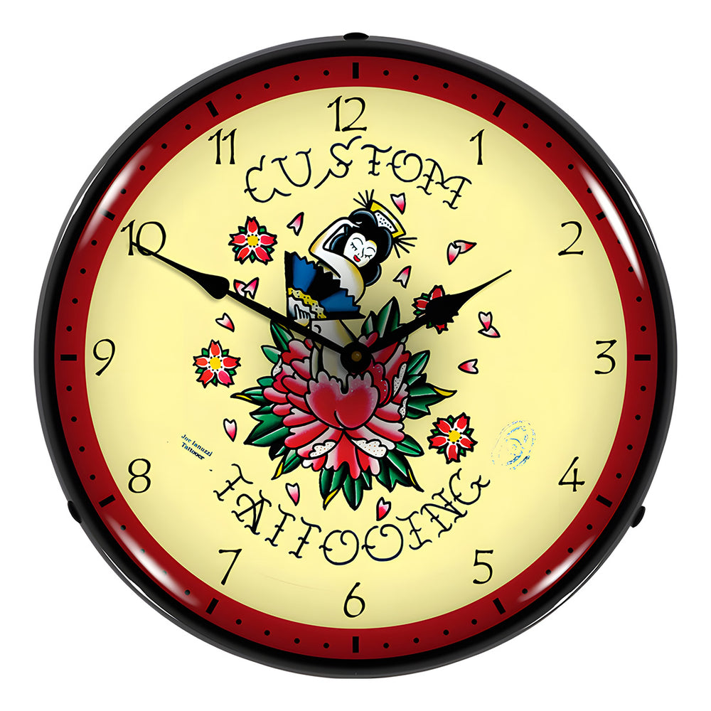 Collectable Sign and Clock Custom Tattooing Backlit Wall Clock-711166-Garage Giant