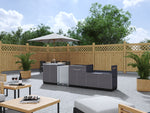 NewAge Outdoor Kitchens Aluminum 4-Piece Cabinet Set with Sink, Bar, Grill Cabinet and Fridge-66309-Garage Giant 
