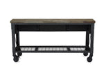 DuraMax 72" Industrial Metal and Wood Workbench with Drawers (Aged Macadamia) 