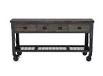 DuraMax 72" Industrial Metal and Wood Workbench with Drawers (Aged Espresso) 