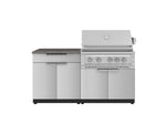 NewAge Outdoor Kitchens Stainless-Steel 4-Piece Cabinet Set with Bar, Grill Cabinet, Platinum Grill, and Countertop-71740-Garage Giant 