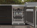 NewAge Outdoor Kitchens Stainless Steel 6-Piece Cabinet Set with Sink, Bar, Grill Cabinet, Platinum Griddle, Countertop and Glass Door Fridge-75125-Garage Giant 