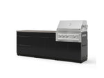NewAge Outdoor Kitchens Aluminum 5-Piece Cabinet Set With 3 Drawer, Bar, Grill Cabinet, Platinum Grill and Countertop-73342-Garage Giant 