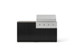 NewAge Outdoor Kitchens Aluminum 4-Piece Cabinet Set with Base, Grill Cabinet, Performance Grill, and Countertop-73484-Garage Giant 
